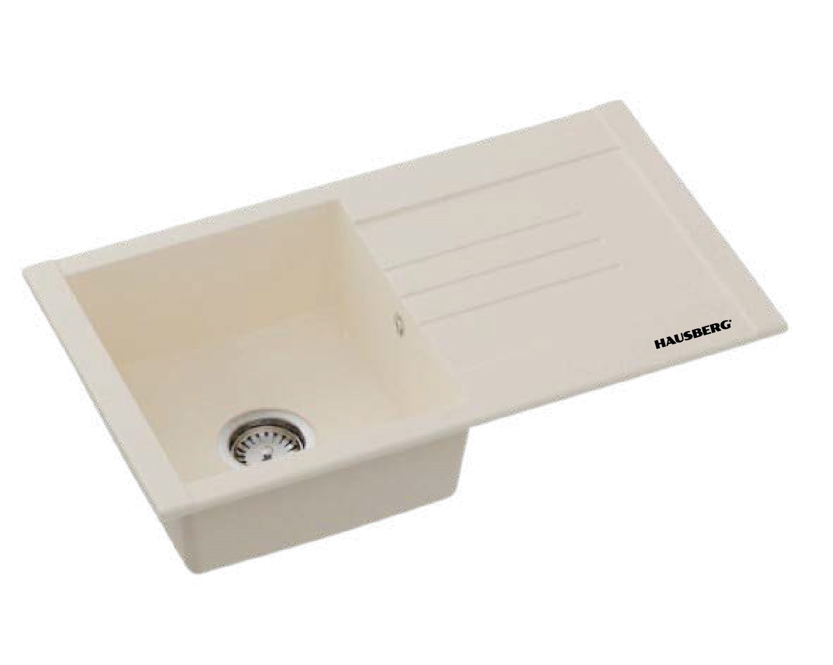 RECTANGULAR GRANITE SINK WITH DRAINER